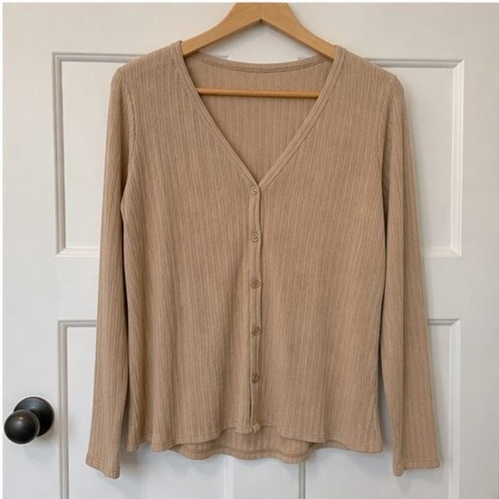 Camel Button Blouse